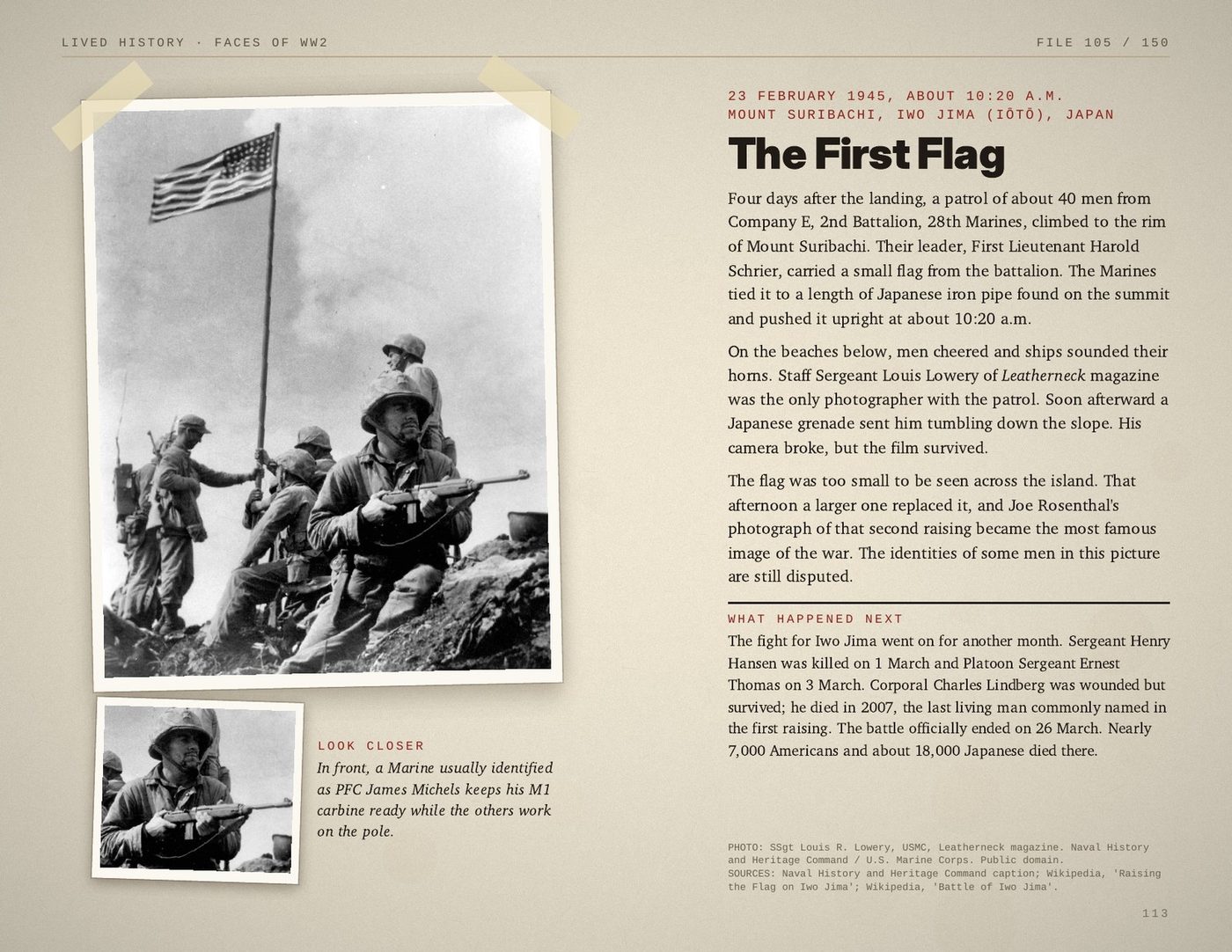 Sample page: The First Flag